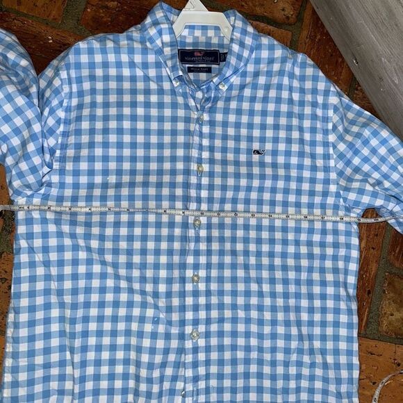 Vineyard Vines Blue White Check Button Down - Picture 3 of 6